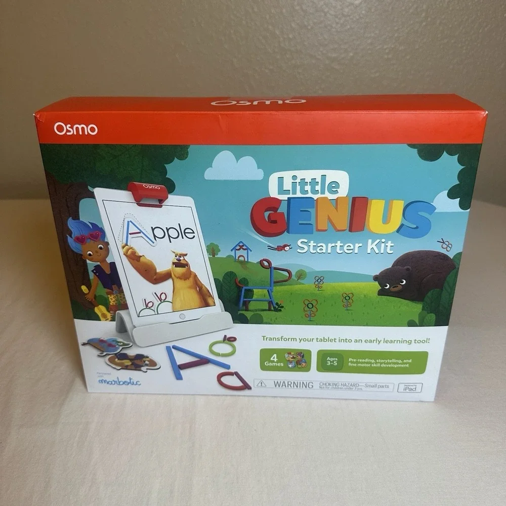 Osmo Little Genius Starter Kit for iPad 4 Game Apps Ages 3-5 Early Learning STEM